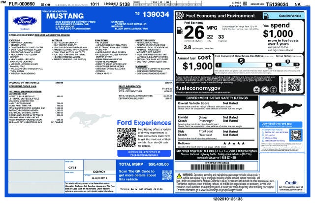 2026 Ford Mustang EcoBoost Premium In-Transit