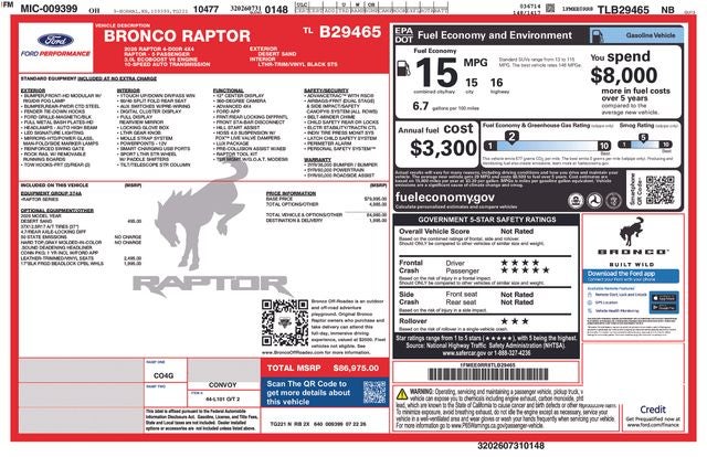 2026 Ford Bronco Raptor In-Transit