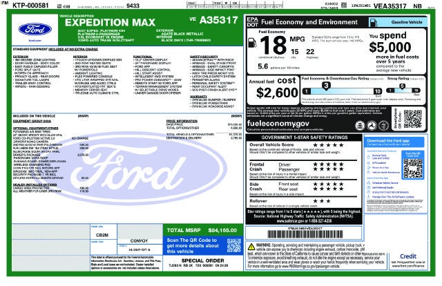 2027 Ford Expedition Max Platinum In-Transit