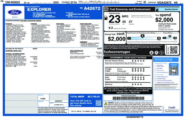 2027 Ford Explorer Platinum In-Transit