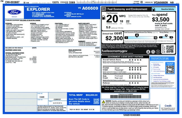 2027 Ford Explorer Tremor In-Transit