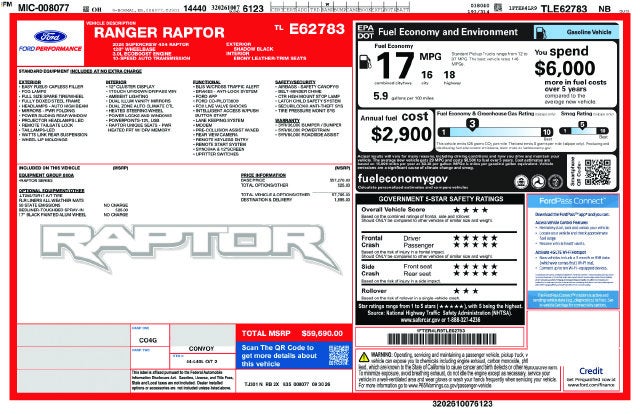 2026 Ford Ranger Raptor In-Transit