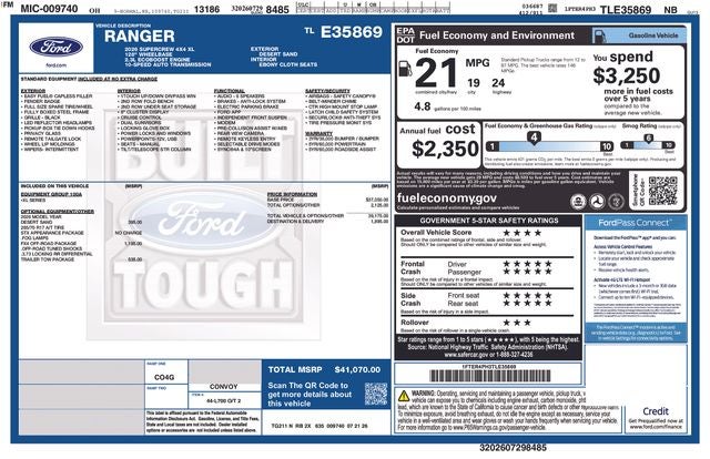 2026 Ford Ranger XL In-Transit