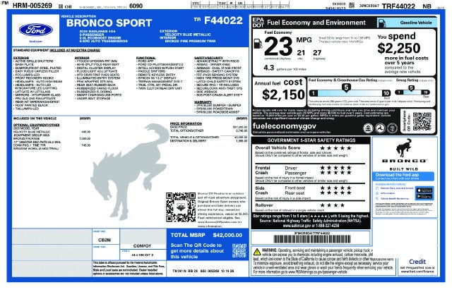 2026 Ford Bronco Sport Badlands In-Transit