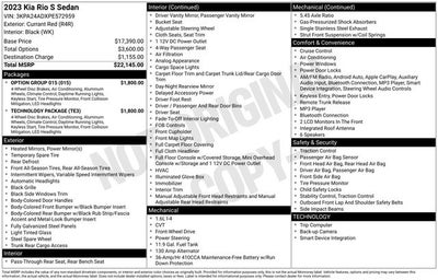 2023 Kia Rio S