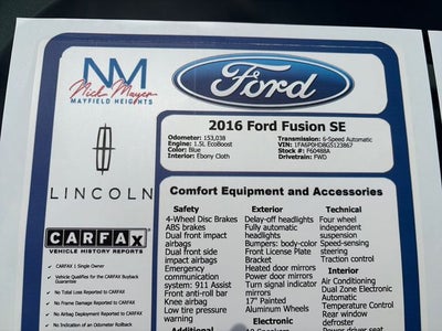 2016 Ford Fusion SE