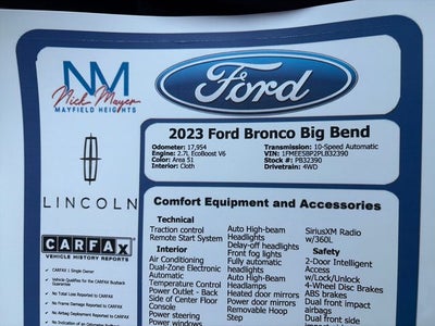 2023 Ford Bronco Big Bend
