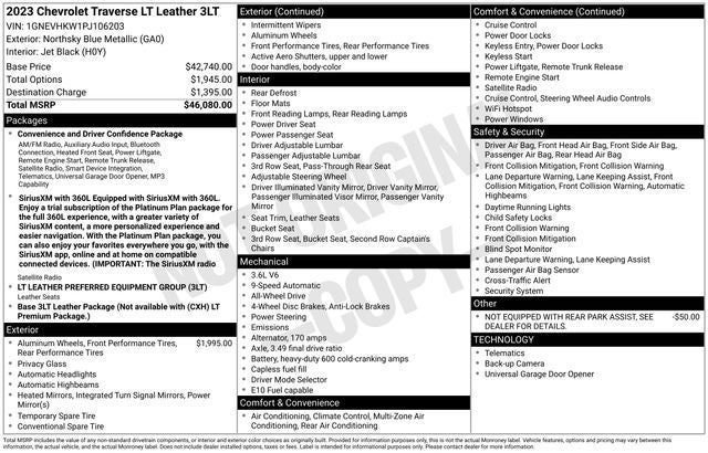2023 Chevrolet Traverse LT Leather