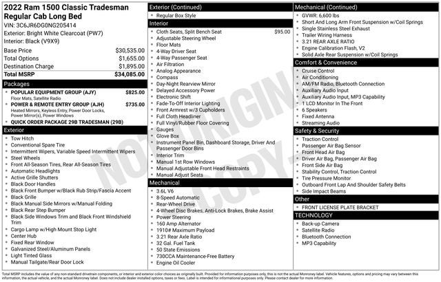 2022 RAM 1500 Classic Tradesman