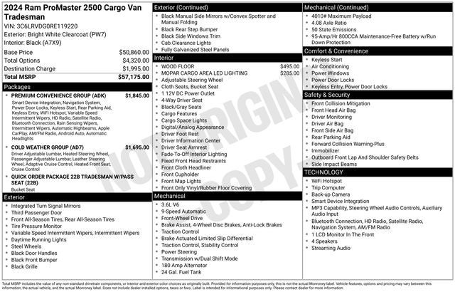 2024 RAM ProMaster 2500 High Roof