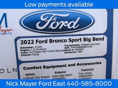 2022 Ford Bronco Sport Big Bend