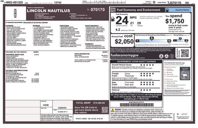 2026 Lincoln Nautilus Reserve