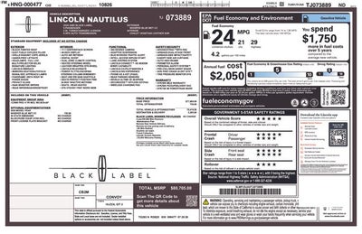 2026 Lincoln Nautilus Black Label IN-TRANSIT