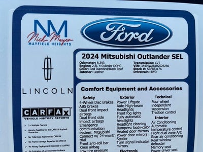 2024 Mitsubishi Outlander SEL