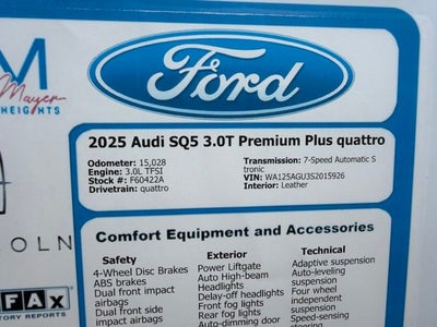 2025 Audi SQ5 3.0T Premium Plus quattro