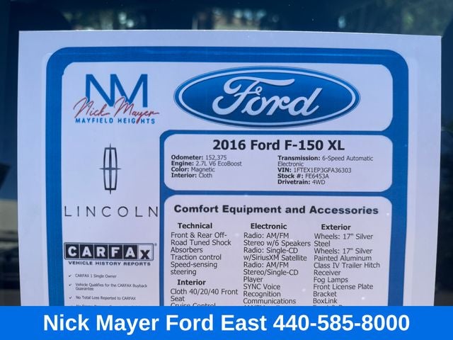 2016 Ford F-150 XL