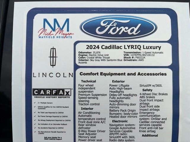 2024 Cadillac LYRIQ Luxury