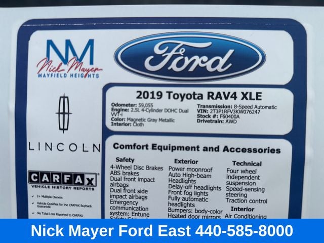 2019 Toyota RAV4 XLE