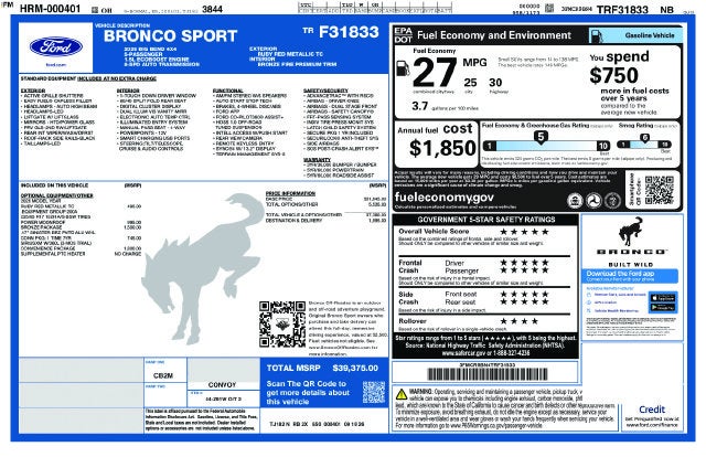 2026 Ford Bronco Sport Big Bend IN-TRANSIT