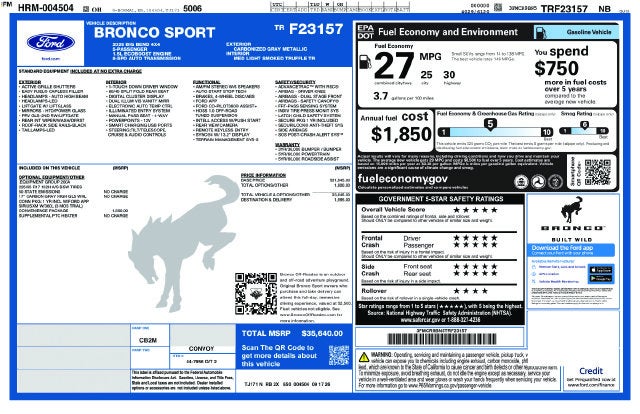 2026 Ford Bronco Sport Big Bend IN-TRANSIT