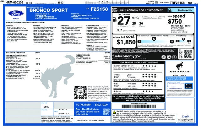 2026 Ford Bronco Sport Big Bend IN-TRANSIT