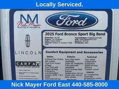 2025 Ford Bronco Sport Big Bend