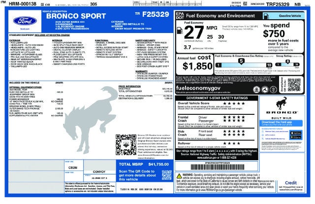 2026 Ford Bronco Sport Outer Banks IN-TRANSIT
