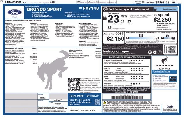 2026 Ford Bronco Sport Badlands IN-TRANSIT