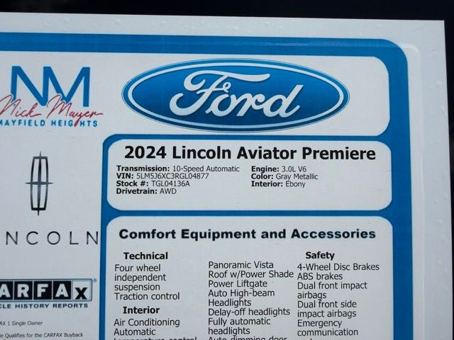 2024 Lincoln Aviator Premiere