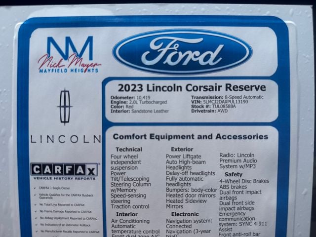 2023 Lincoln Corsair Reserve