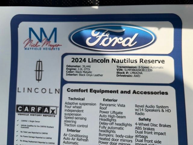 2024 Lincoln Nautilus Reserve