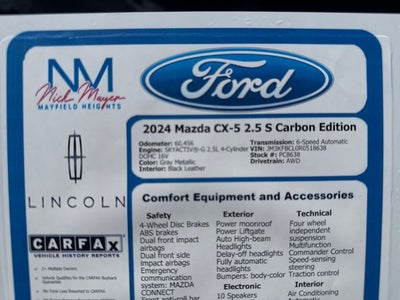 2024 Mazda Mazda CX-5 2.5 S Carbon Edition