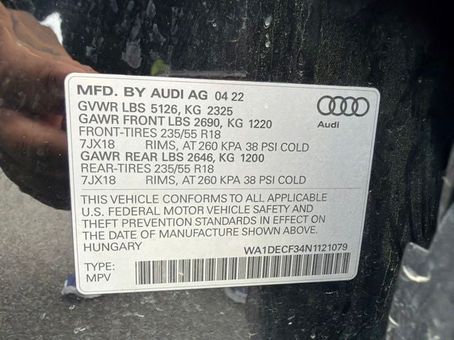 2022 Audi Q3 Premium S Line quattro