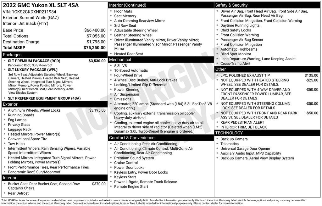 2022 GMC Yukon XL SLT