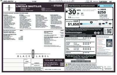 2026 Lincoln Nautilus Black Label